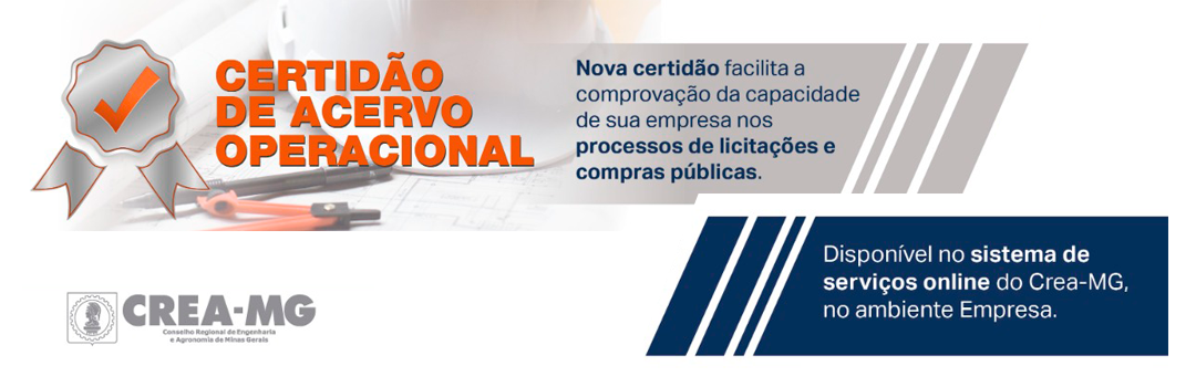 certidão de acervo operacional