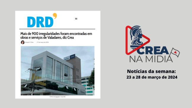 Crea na mídia - 23 a 28 de março de 2024