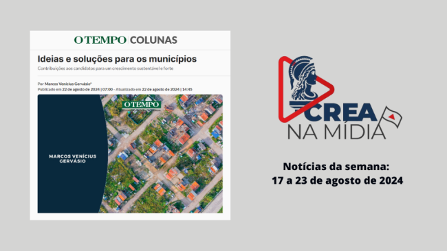 Compromisso entre candidatos à prefeitura de BH e Crea-MG é destaque na mídia 