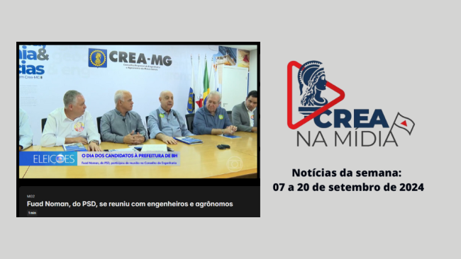 O compromisso com os candidatos segue sendo destaque no Crea na mídia.