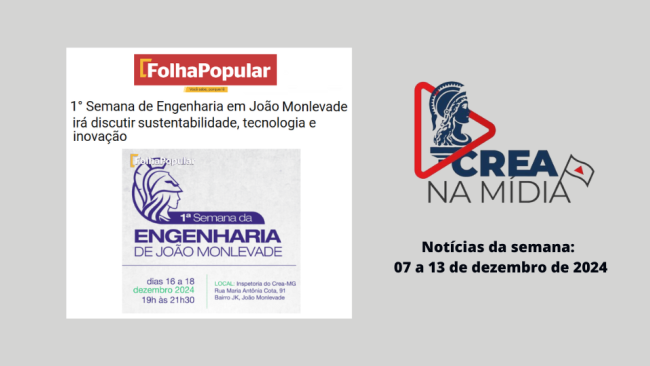 1° Semana de Engenharia de João Monlevade é destaque no Crea na Mídia 