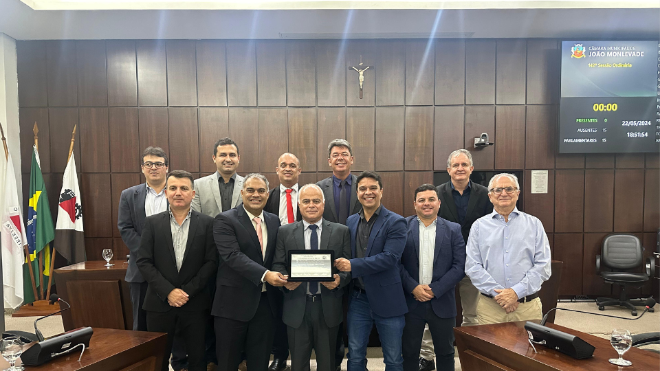 Presidente do Crea-MG Marcos Gervásio recebe título de cidadão honorário de João Monlevade